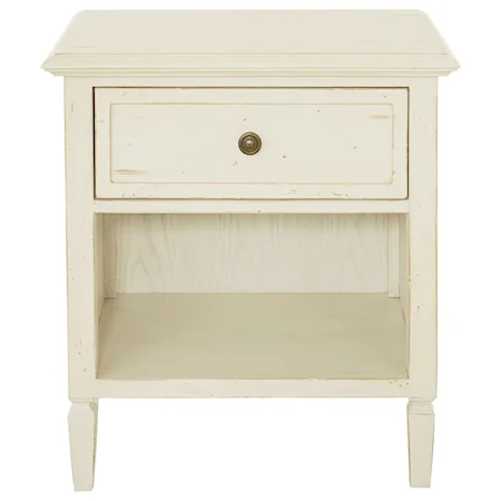 Coastal Bedside Table with Outlet and USB Ports